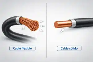Diferencia entre cable flexible y cable sólido en instalaciones eléctricas